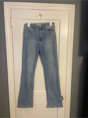 Just Black Light Blue Flare Jeans - High-Rise Wide Leg Size 28 / US Size 6